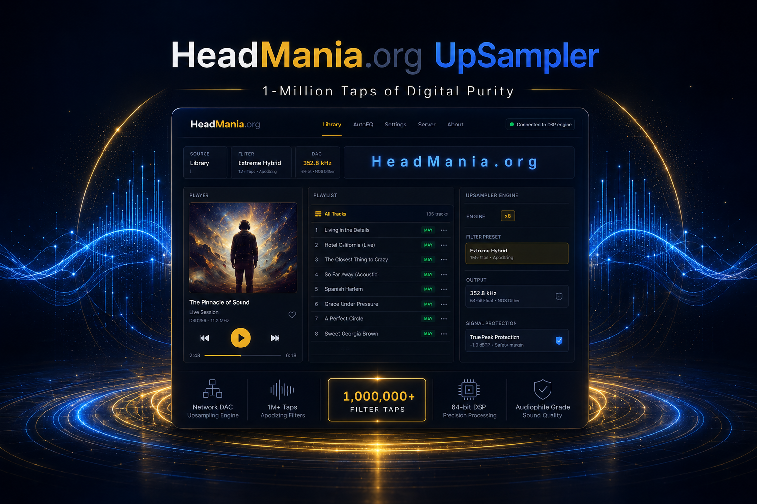 HeadMania.org UpSampler: 1-Million Taps of Digital Purity